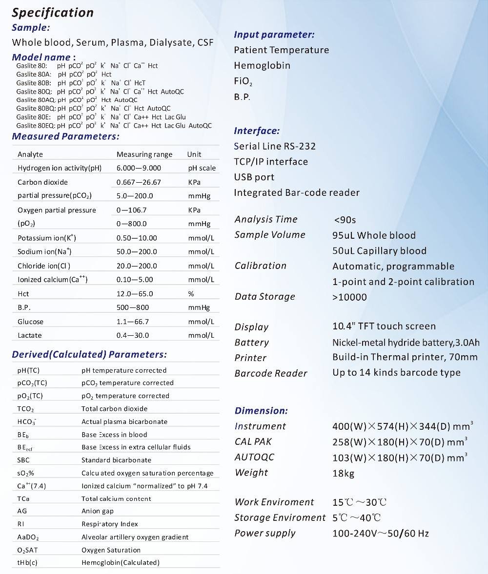 Blood Gas Analyzers NEUAB37