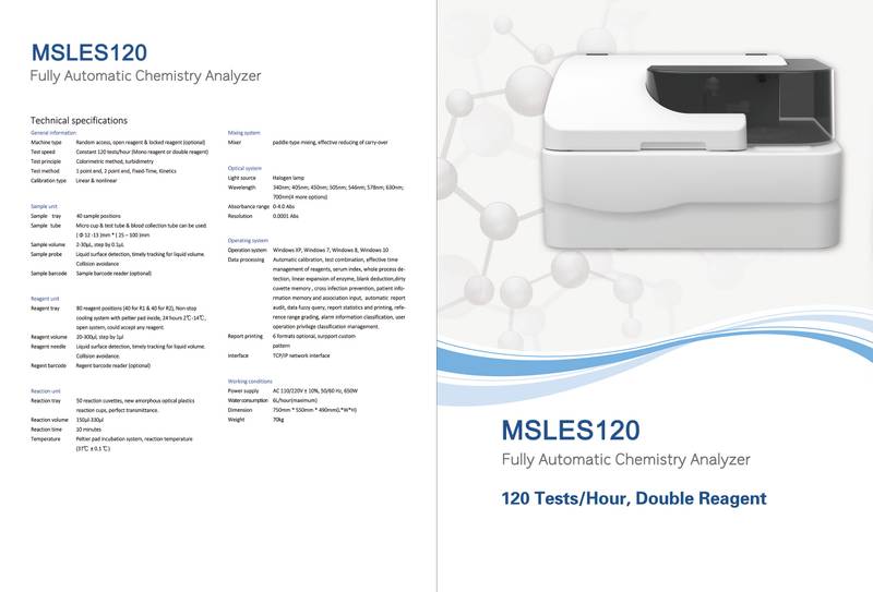 Full-Automatic Biochemistry Chemistry Analyzer Machine NEUES120