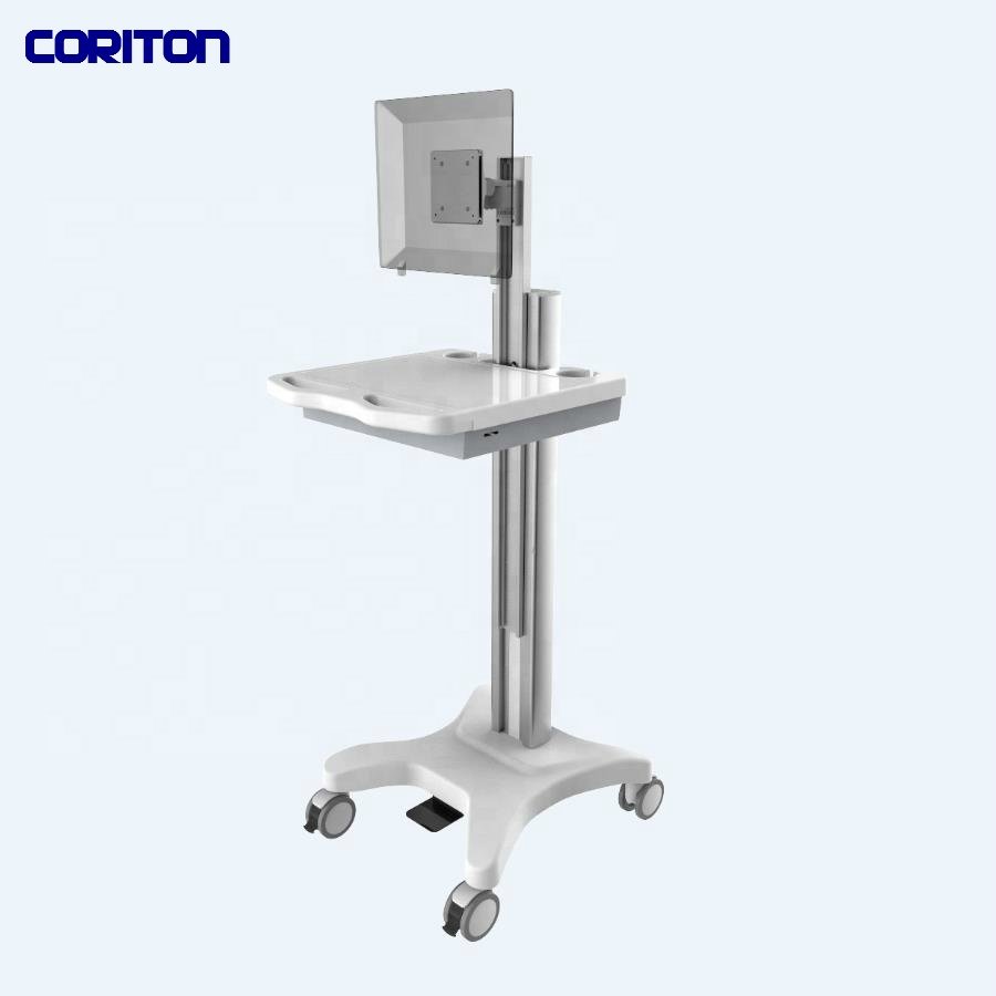 Medical computer workstation trolley/emergency