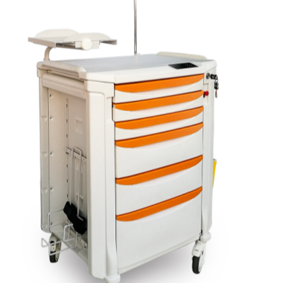Emergency hospital trolley/ Drawers/ Digital locks