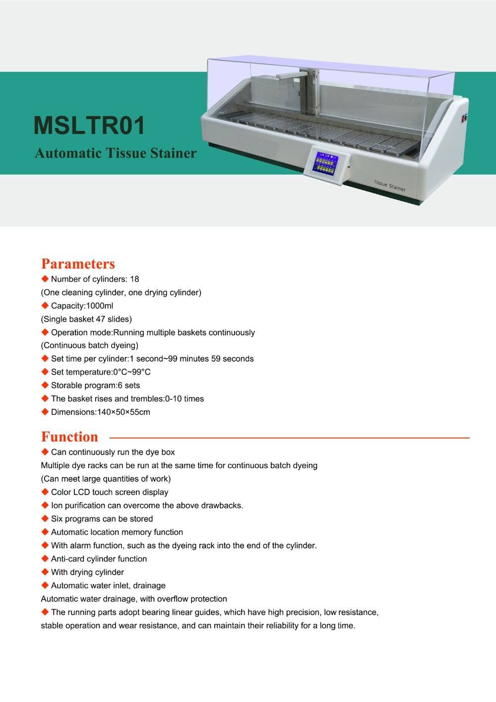 Professional Cylinders Automatic Slide Tissue Stainer Machine NEUTR01