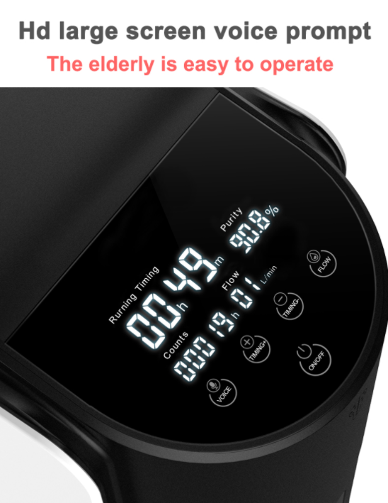 Household 5 Liter Movable Oxygen Concentrator with Smart Voice NEUZY35