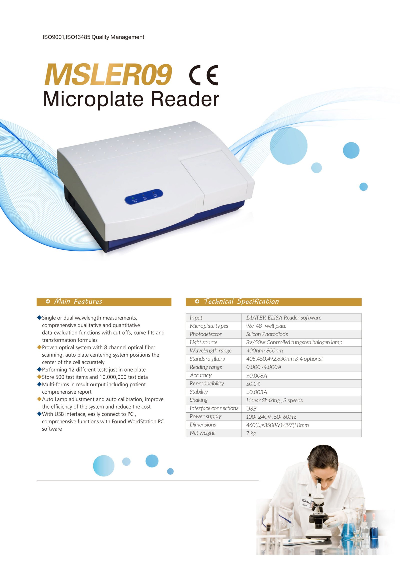 Chemistry Analyzer Microplate Reader Machine NEUER09